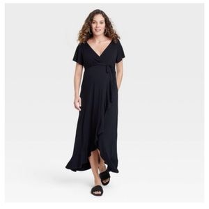 Isabel Maternity by Ingrid & Isabel Black Wrap Dress